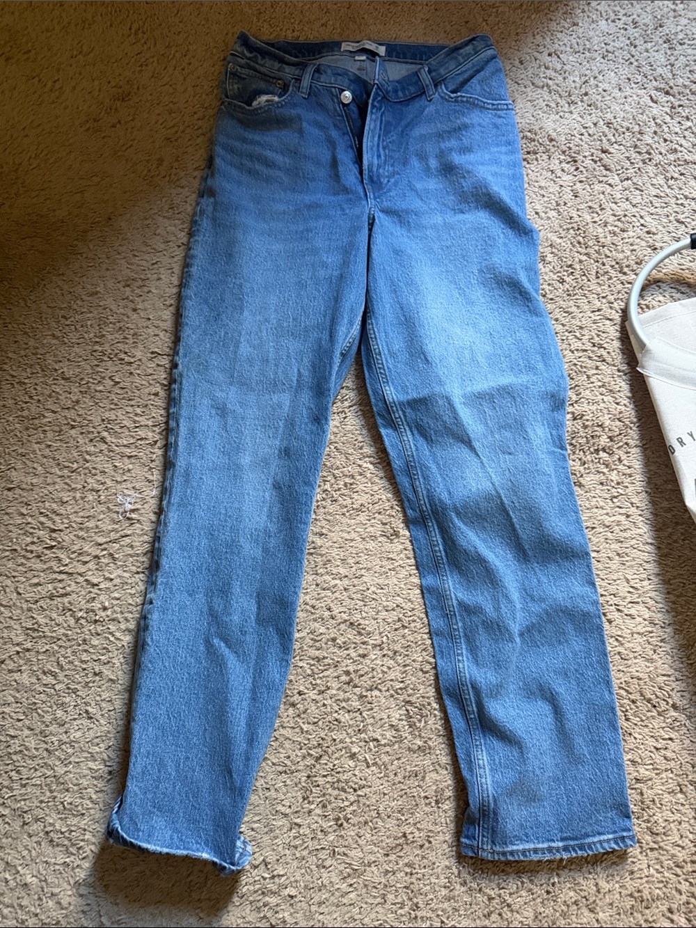 Abercrombie 90s straight High-Rise Women' criss crossover jeans